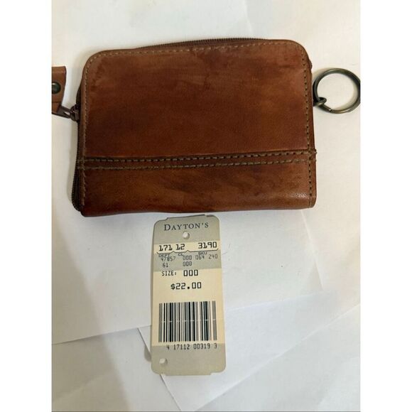 Vintage Esprit Women's Zip Around Keychain Ring Coin Purse Wallet Brown NWT - Picture 4 of 4